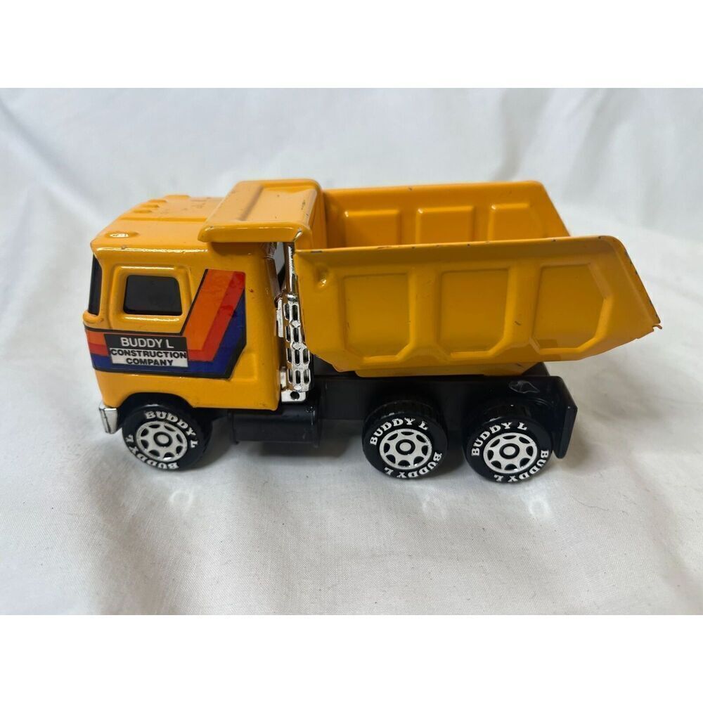 VINTAGE 1980 BUDDY L MACK MINI DUMP TRUCK 6" CONSTRUCTION COMPANY METAL PLASTIC